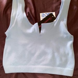 Blue crop top
